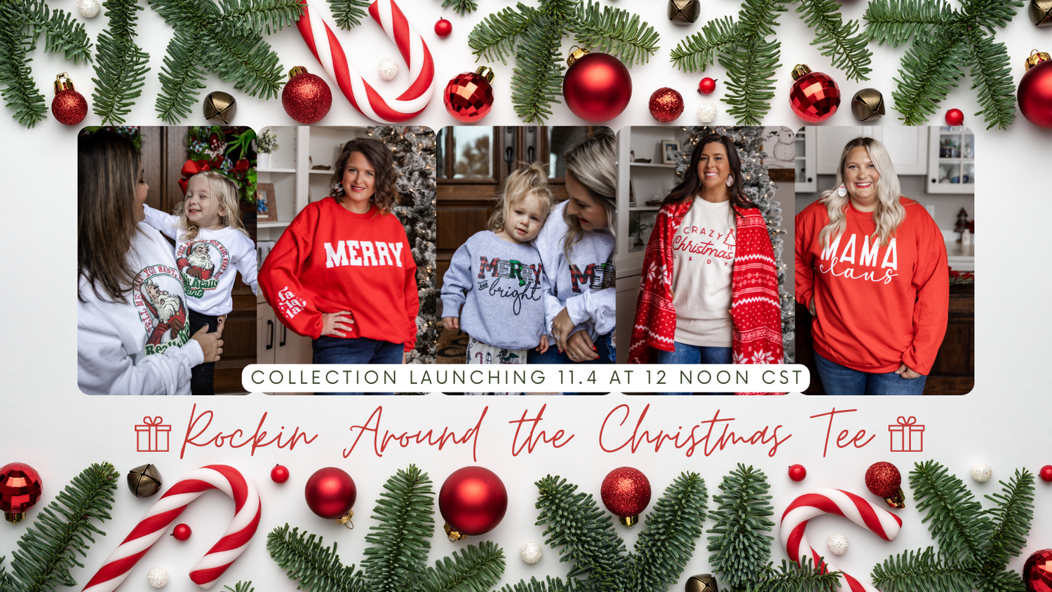 ROCKIN AROUND THE CHRISTMAS TEE