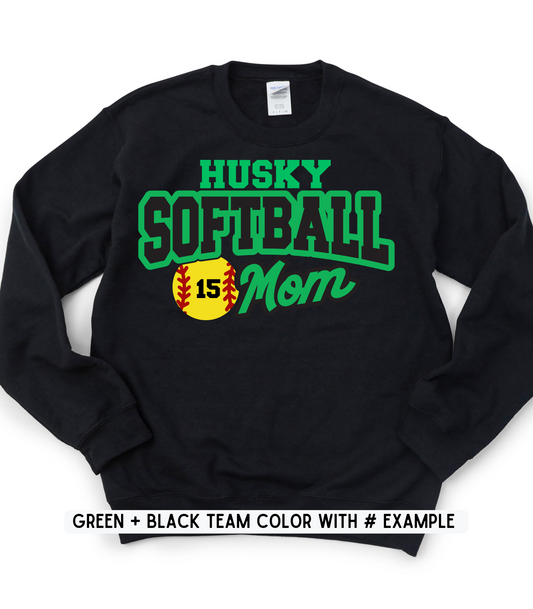 ADULT CUSTOMIZABLE SOFTBALL MOM CREWNECK