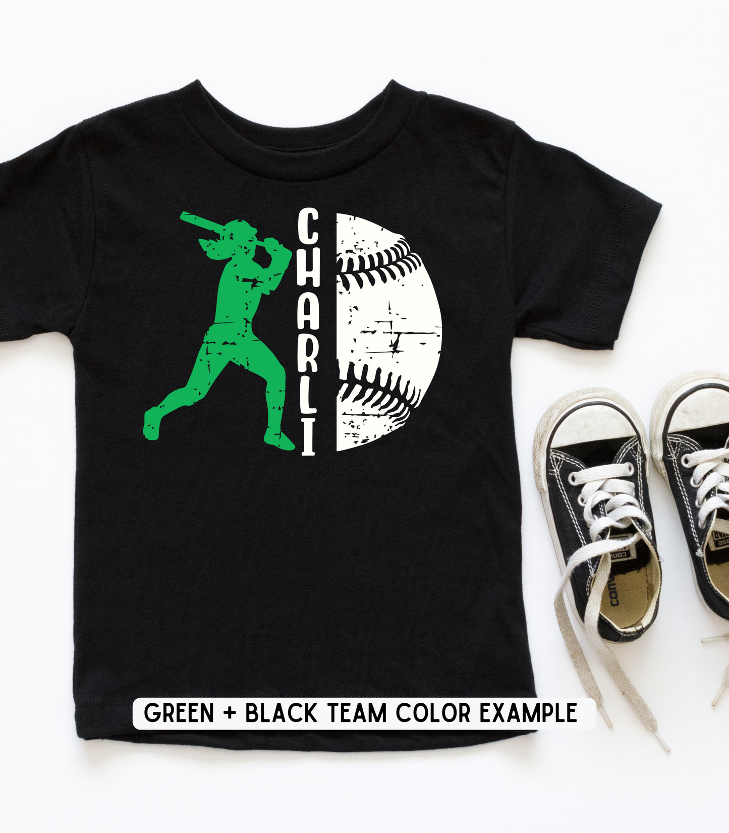 KIDS CUSTOMIZED SOFTBALL SILHOUETTE TEE