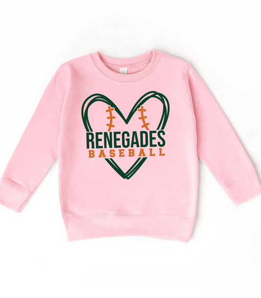 RENEGADE BASEBALL HEART - TODDLER/YOUTH
