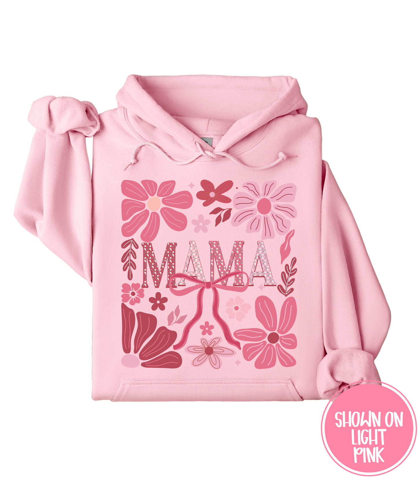 FLORAL PINK MAMA - CREWS + HOODIES
