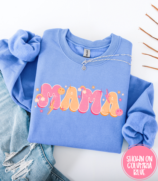 MAMA RETRO SMILEY - CREWS + HOODIES