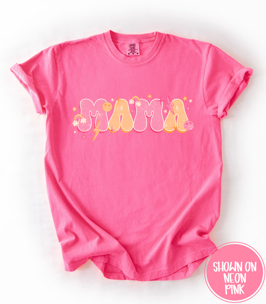 MAMA RETRO SMILEY - TEE, TANKS + LONG SLEEVE TEE