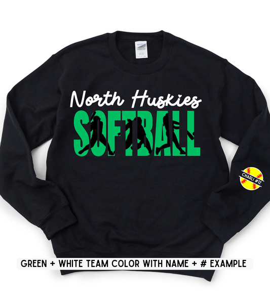 ADULT CUSTOMIZABLE SOFTBALL KNOCKOUT CREWNECK