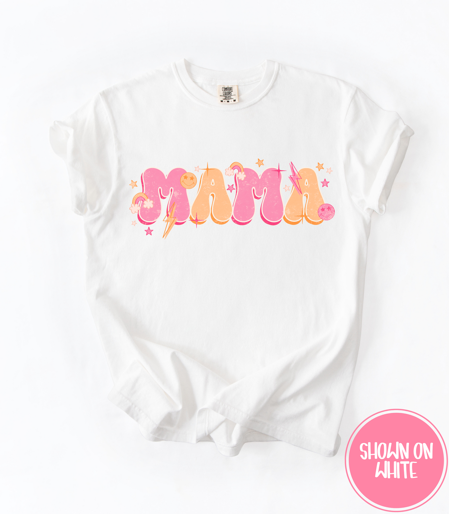 MAMA RETRO SMILEY - TEE, TANKS + LONG SLEEVE TEE