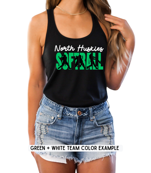 ADULT CUSTOMIZABLE SOFTBALL KNOCKOUT TEE OPTIONS