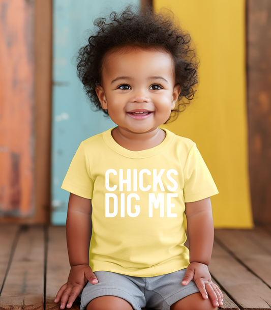 KIDS CHICKS DIG ME TEE