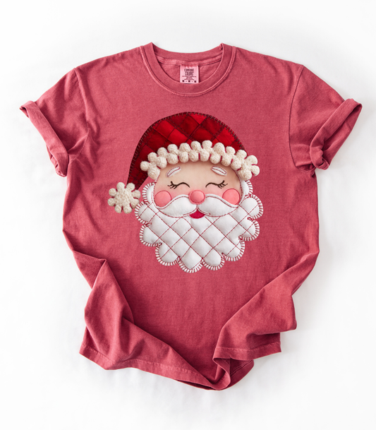 FAUX QUILTED SANTA - TEES + LONG SLEEVE TEES