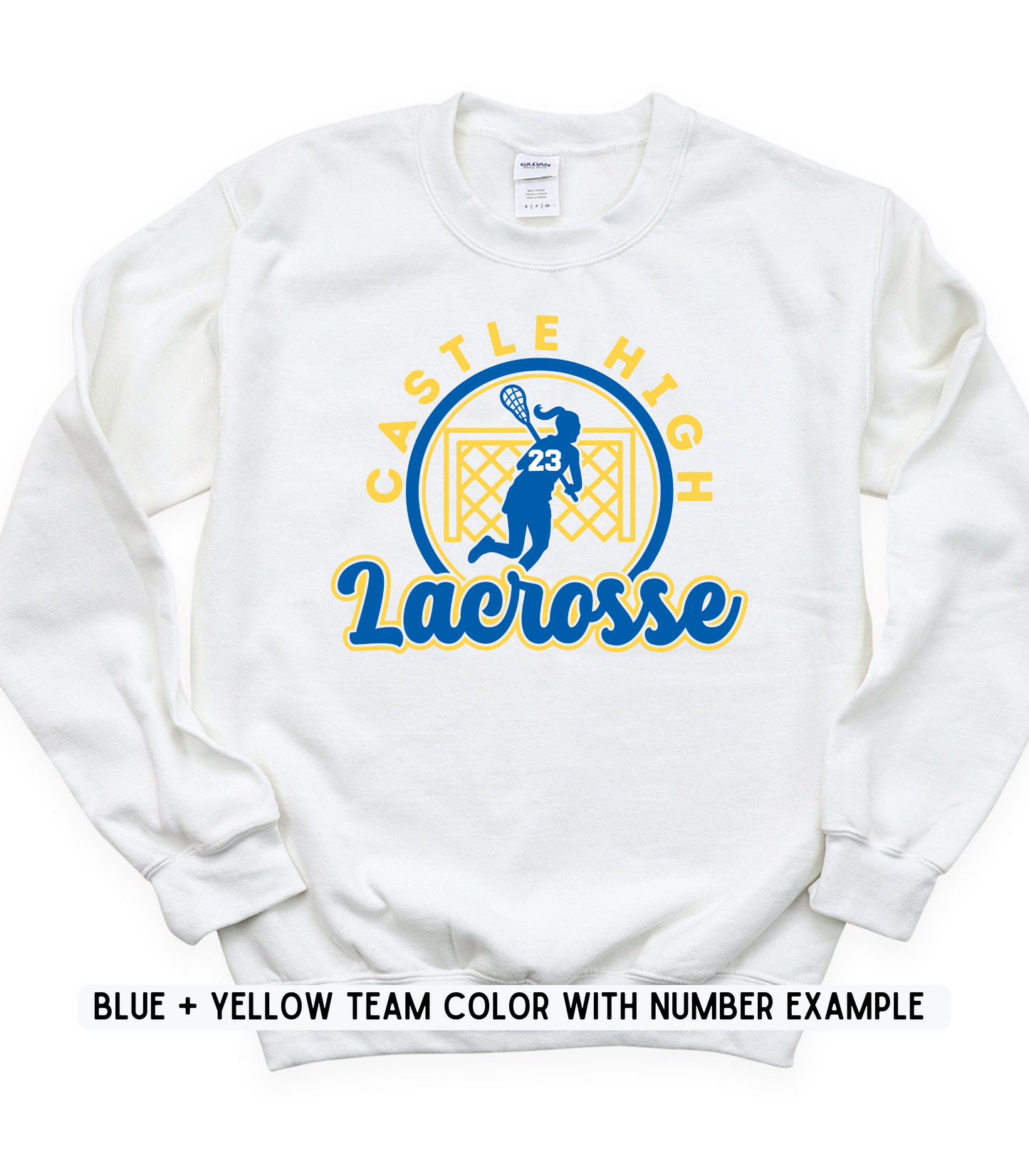 ADULT CUSTOMIZABLE ARC LACROSSE CREWNECK