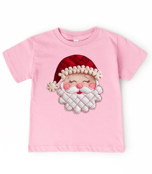 YOUTH FAUX QUILTED SANTA - TODDLER & YOUTH TEES