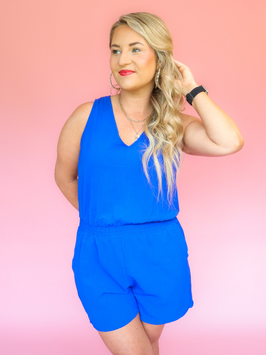 VIOLETS ARE BLUE ROYAL AIRFLOW ROMPER