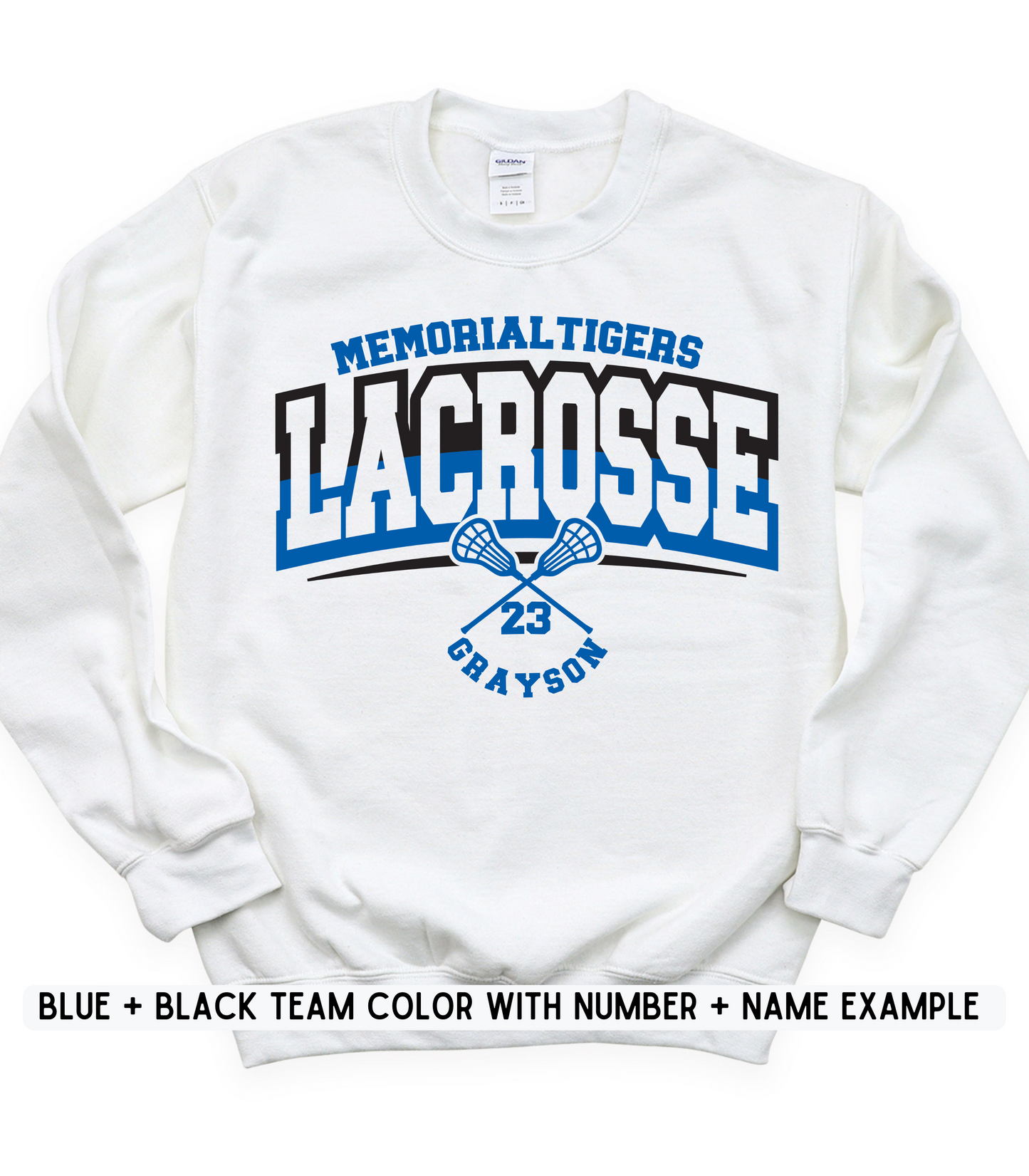 ADULT CUSTOMIZABLE LACROSSE CREWNECK