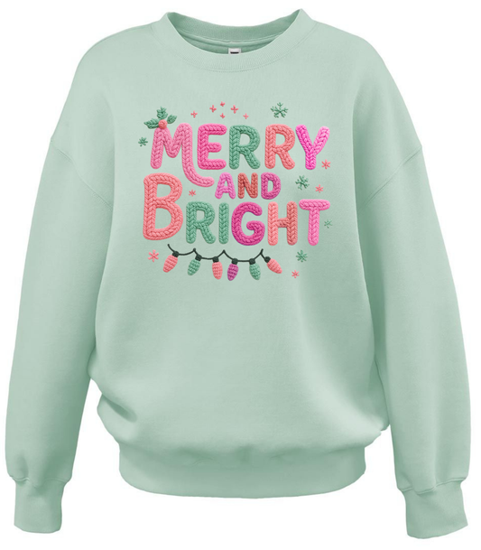 FAUX YARN PASTEL MERRY + BRIGHT - SWEATSHIRT OPTIONS