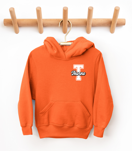 YOUTH THORNE FRONT + BACK LIONS BLOCK (white T front) - TODDLER & YOUTH SWEATSHIRT OPTIONS