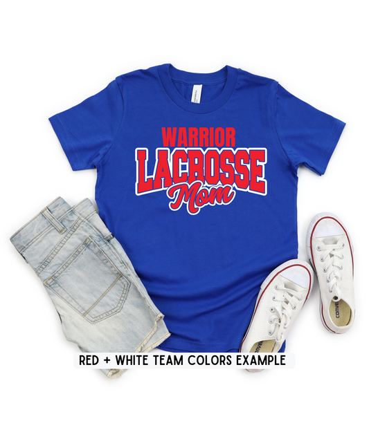 ADULT CUSTOMIZABLE LACROSSE MOM TEE OPTIONS