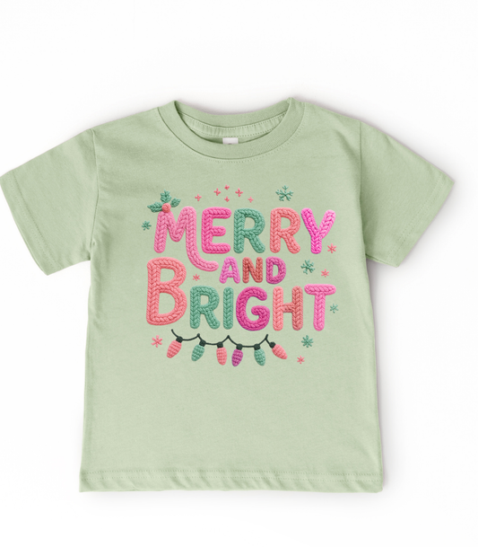 YOUTH FAUX YARN PASTEL MERRY + BRIGHT - TODDLER & YOUTH TEES