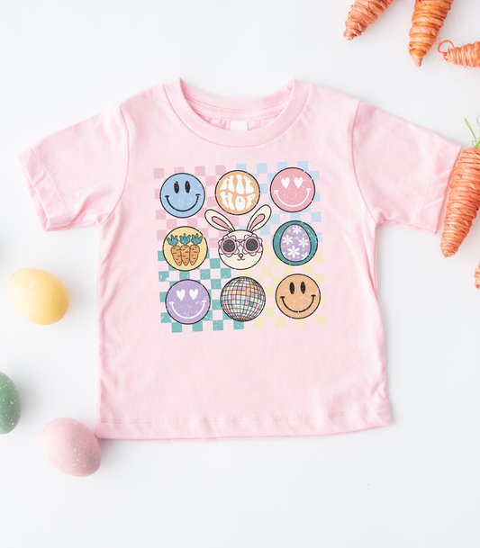 KIDS RETRO EASTER CHECKERED TEE