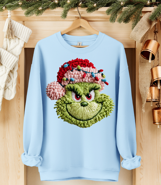 FAUX YARN GRINCH - SWEATSHIRT OPTIONS