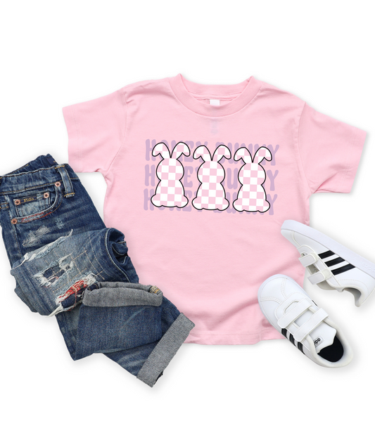 HONEY BUNNY CHECKERED KIDS TEE - PJ EXCLUSIVE