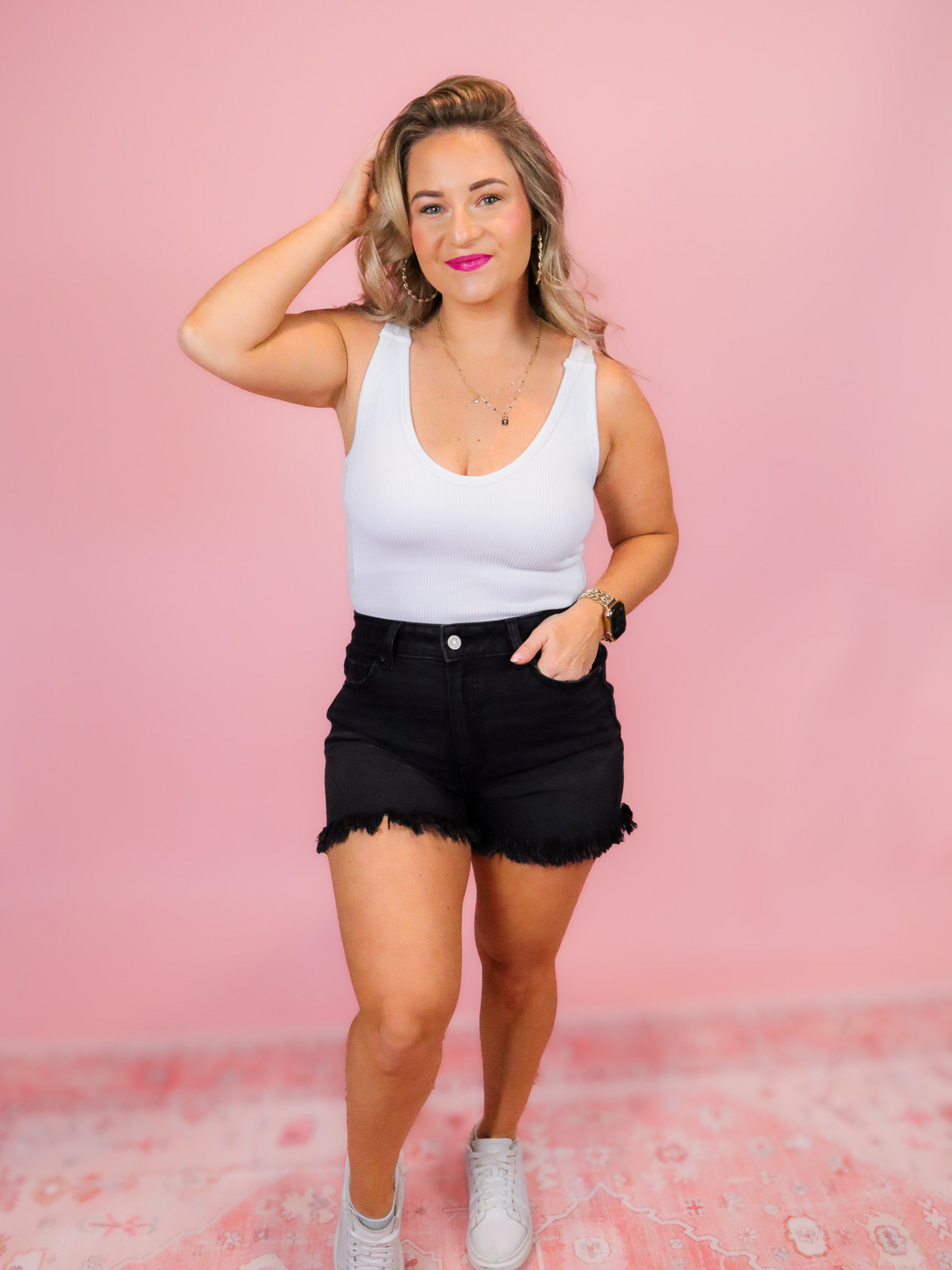 MUST HAVE FULL LENGTH RIBBED SEAMLESS TANK WITH BUILT IN BRA