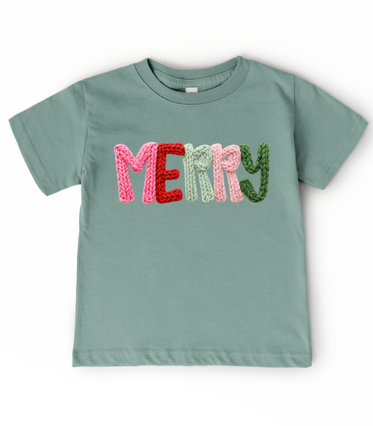 YOUTH FAUX YARN MERRY - TODDLER & YOUTH TEES