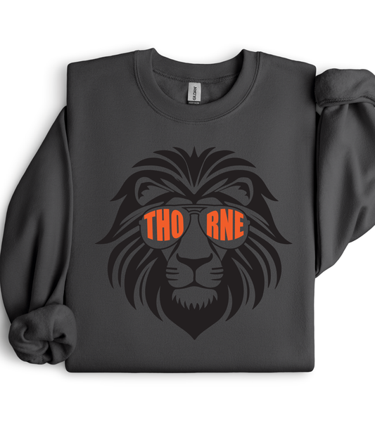LION WITH THORNE GLASSES - SWEATSHIRT OPTIONS