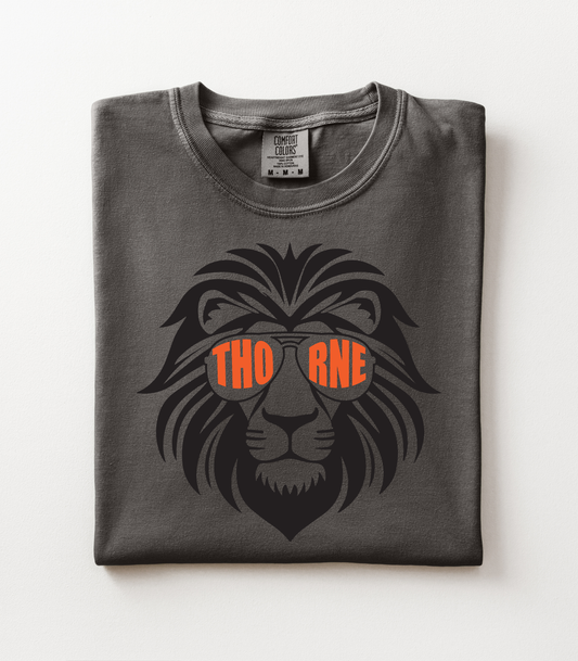 LION WITH THORNE GLASSES - TEES + LONG SLEEVE TEES