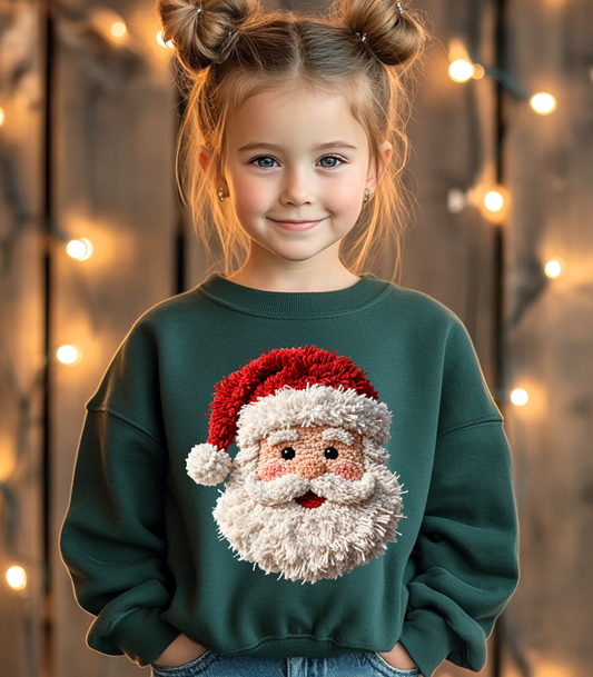 YOUTH FAUX YARN SANTA - TODDLER & YOUTH SWEATSHIRT OPTIONS