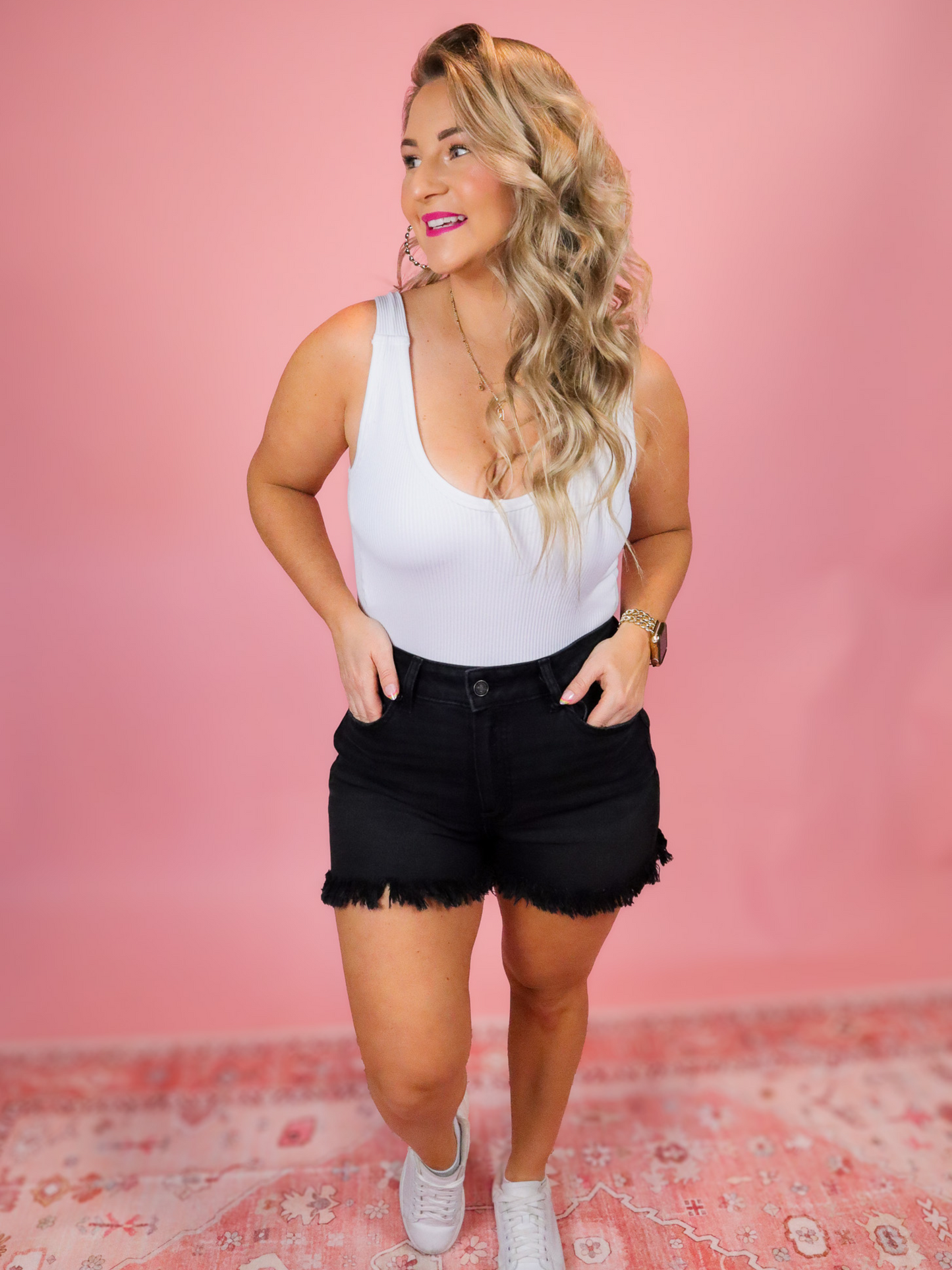 MUST HAVE FULL LENGTH RIBBED SEAMLESS TANK WITH BUILT IN BRA