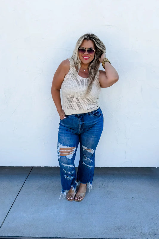 BLAKEY DARK WASH URBAN DISTRESSED JEANS