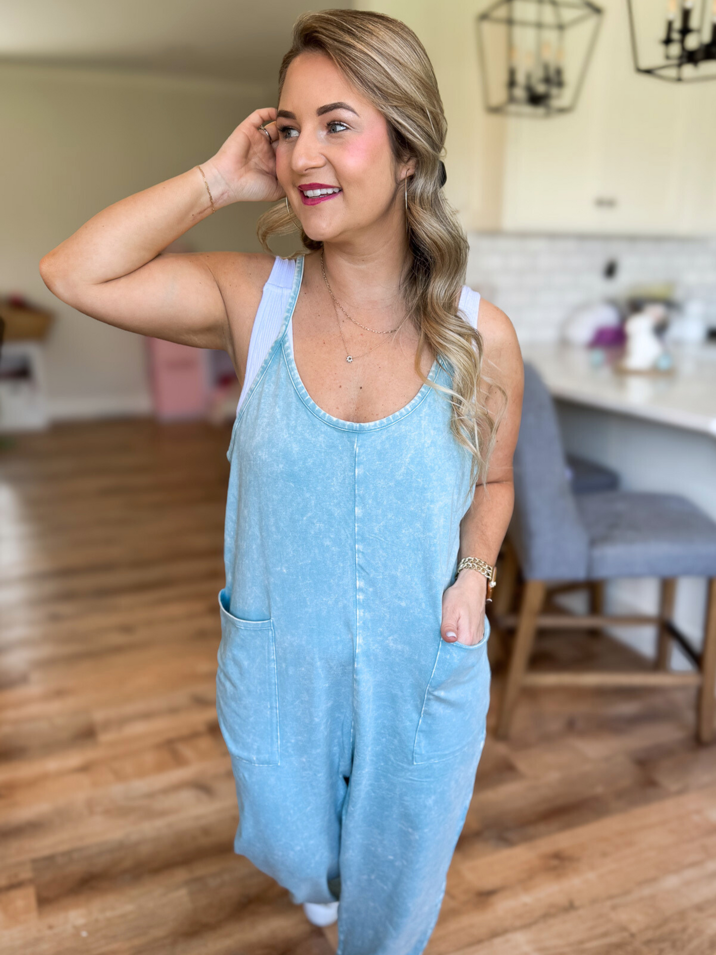 RESTOCK - APRIL SKIES MINERAL WASHED ROMPER