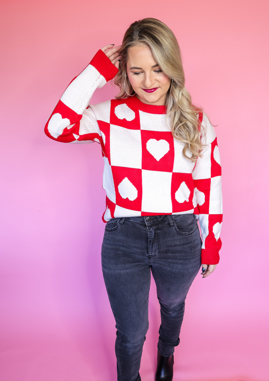 LOVER HEART TRENDY SWEATER - FINAL SALE