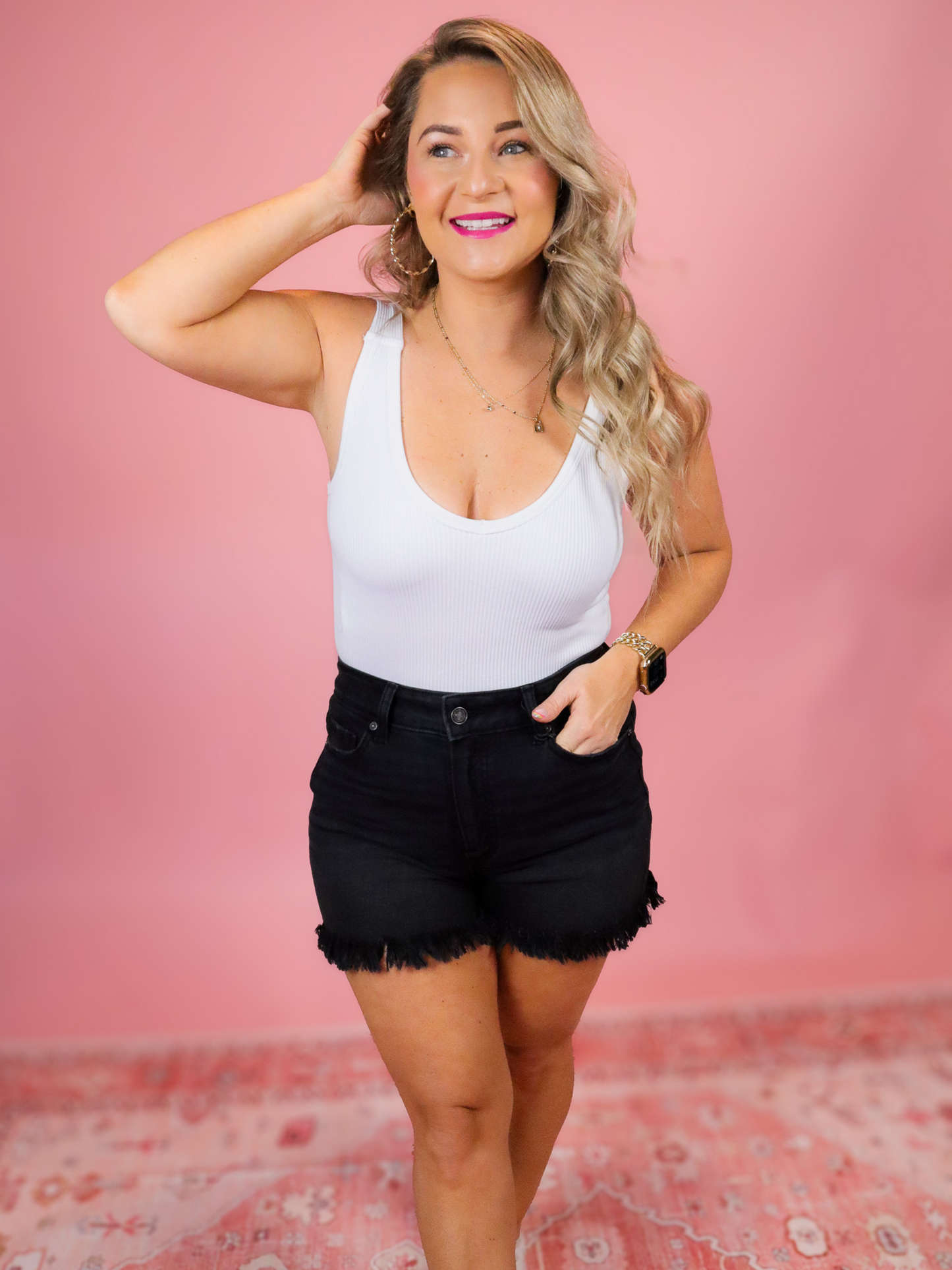 MUST HAVE FULL LENGTH RIBBED SEAMLESS TANK WITH BUILT IN BRA