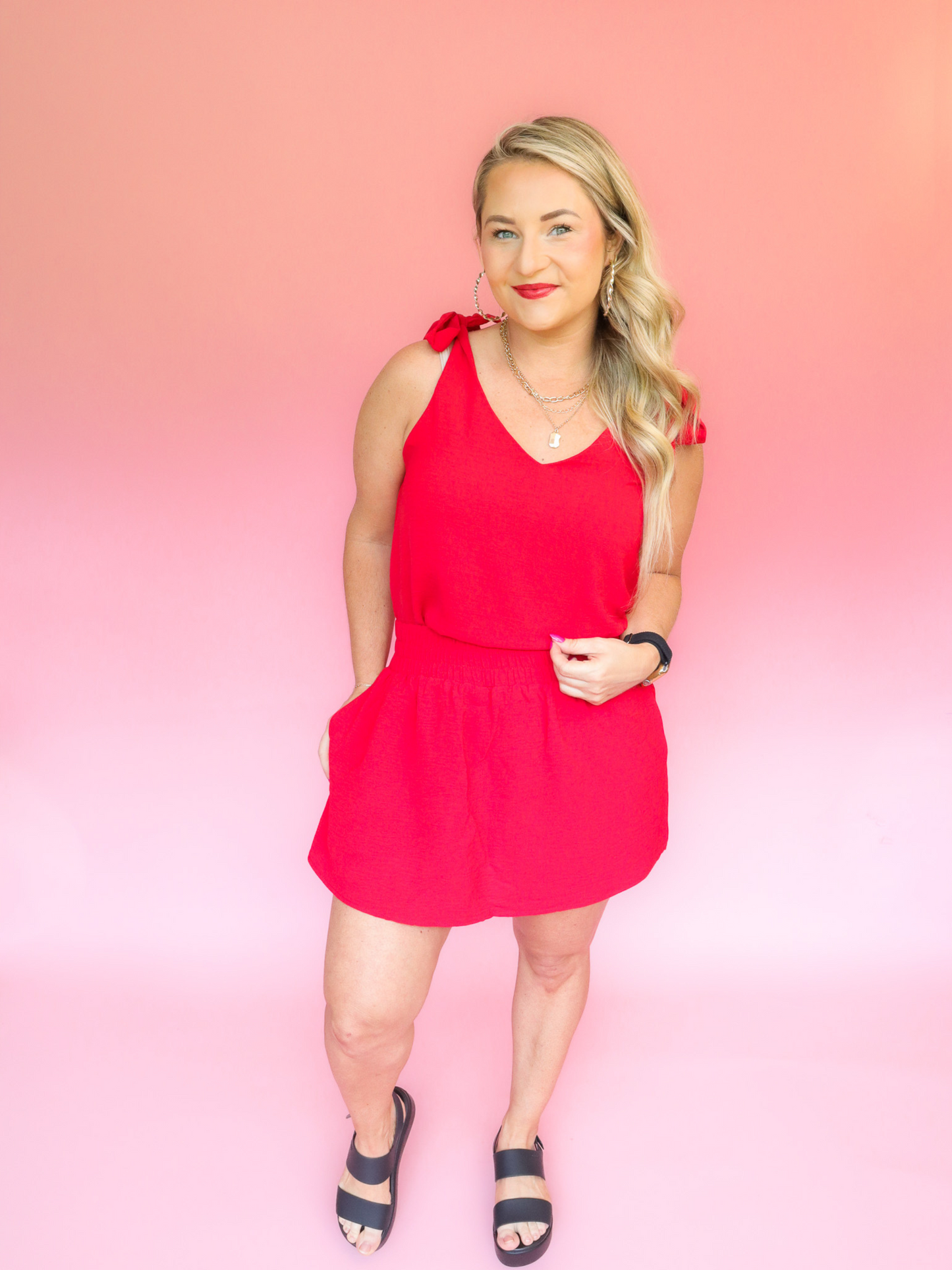 ON THE MOVE TIE SHOULDER STRAPS AIR FLOW TOP