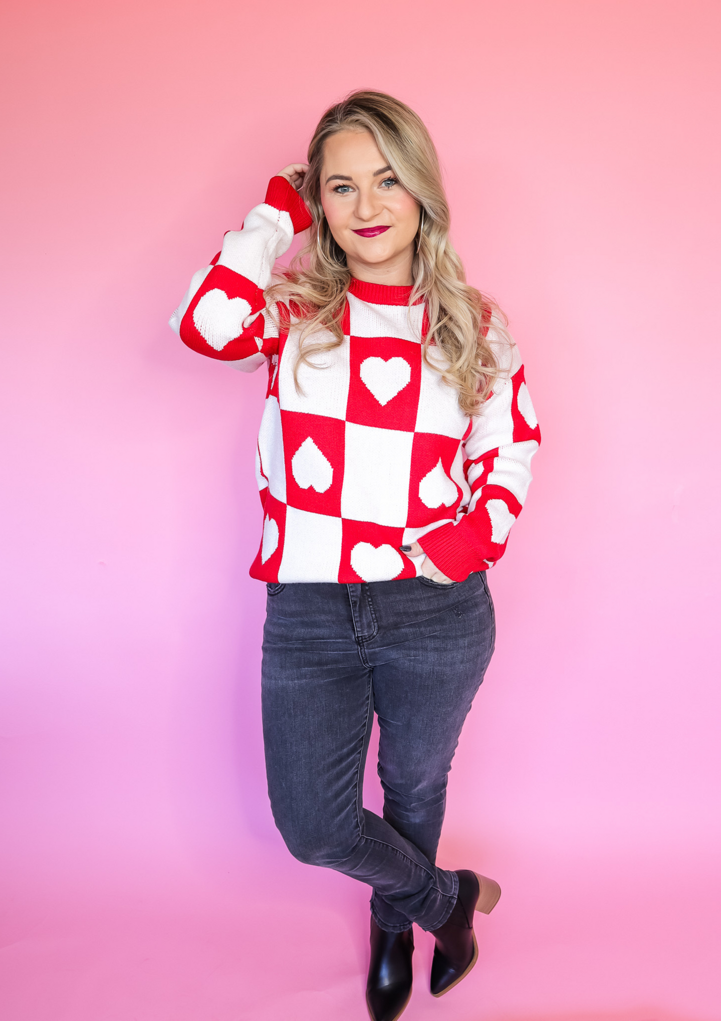 LOVER HEART TRENDY SWEATER - FINAL SALE