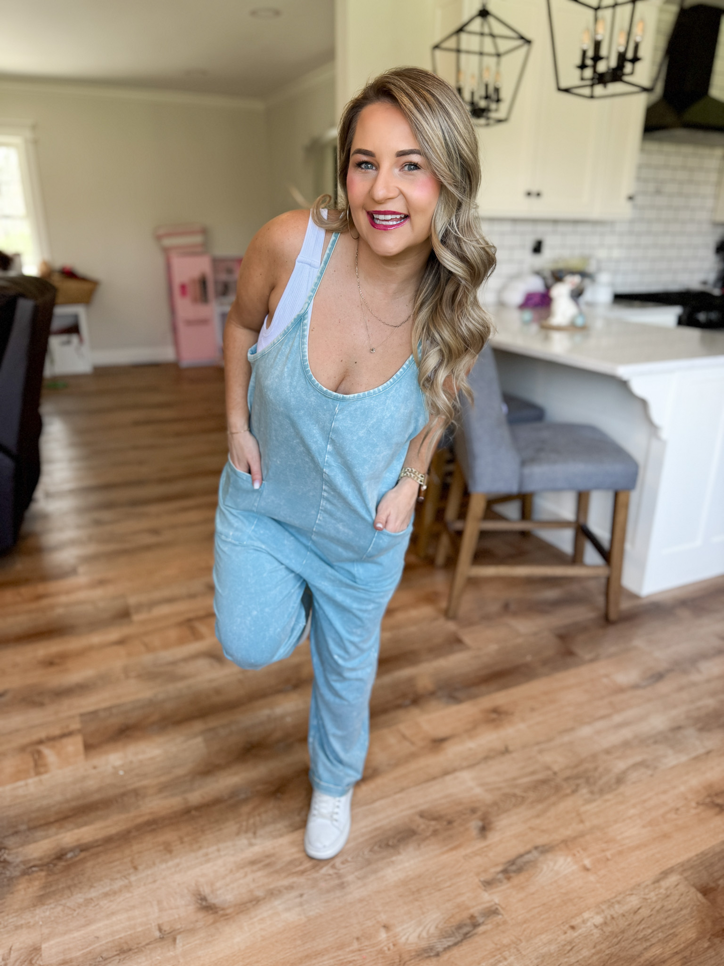 RESTOCK - APRIL SKIES MINERAL WASHED ROMPER