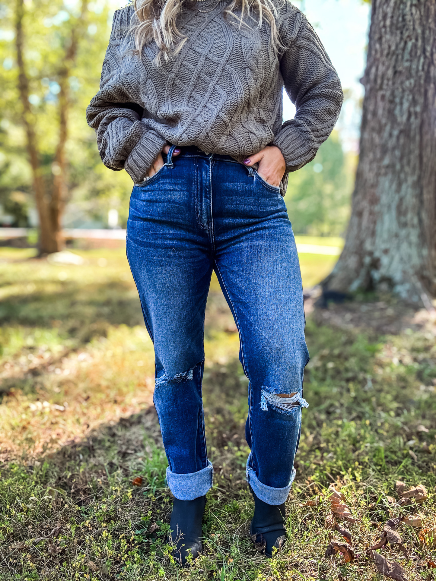 ASHTON HIGH WAISTED DISTRESSED STRAIGHT JEAN - ARTEMIS VINTAGE - FINAL SALE