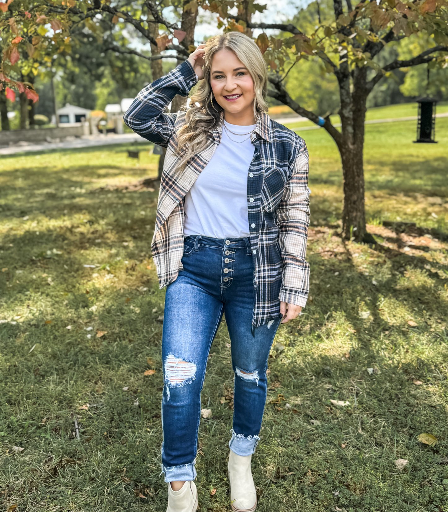 MUST HAVE BASIC LAYERING LONG SLEEVE TEE - WHITE