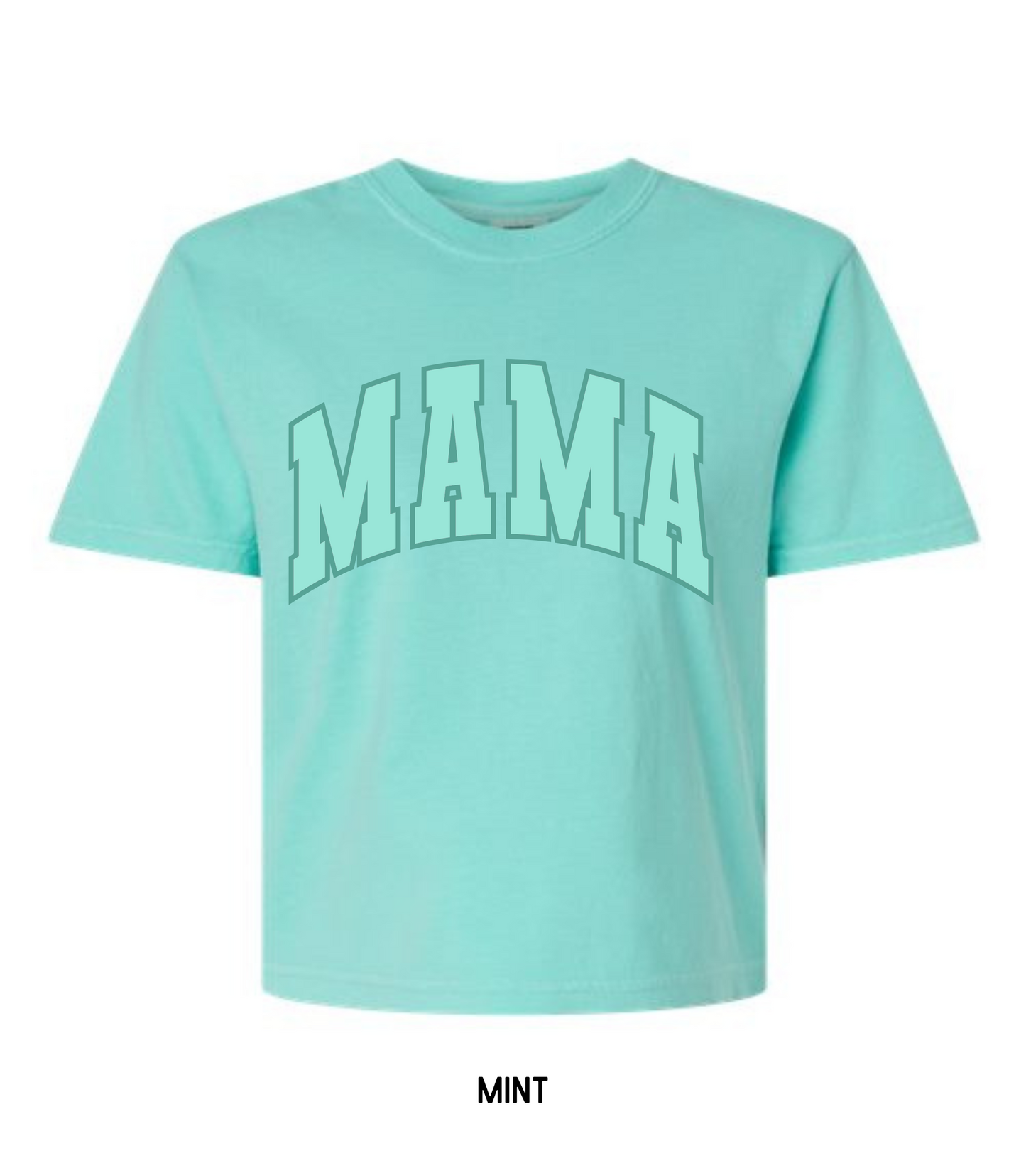 MONO-CHROME MAMA CROPPED TEE