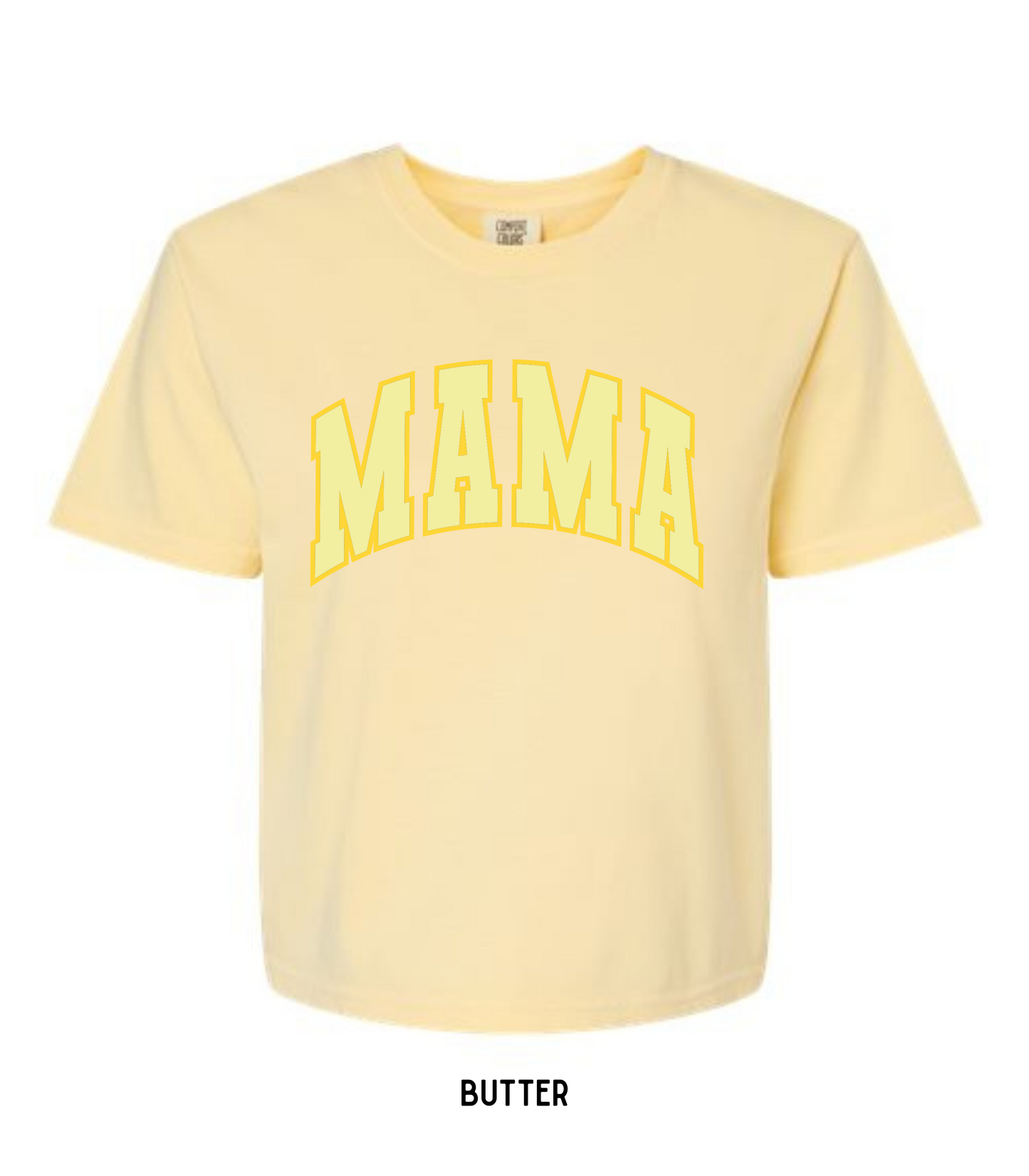 MONO-CHROME MAMA CROPPED TEE