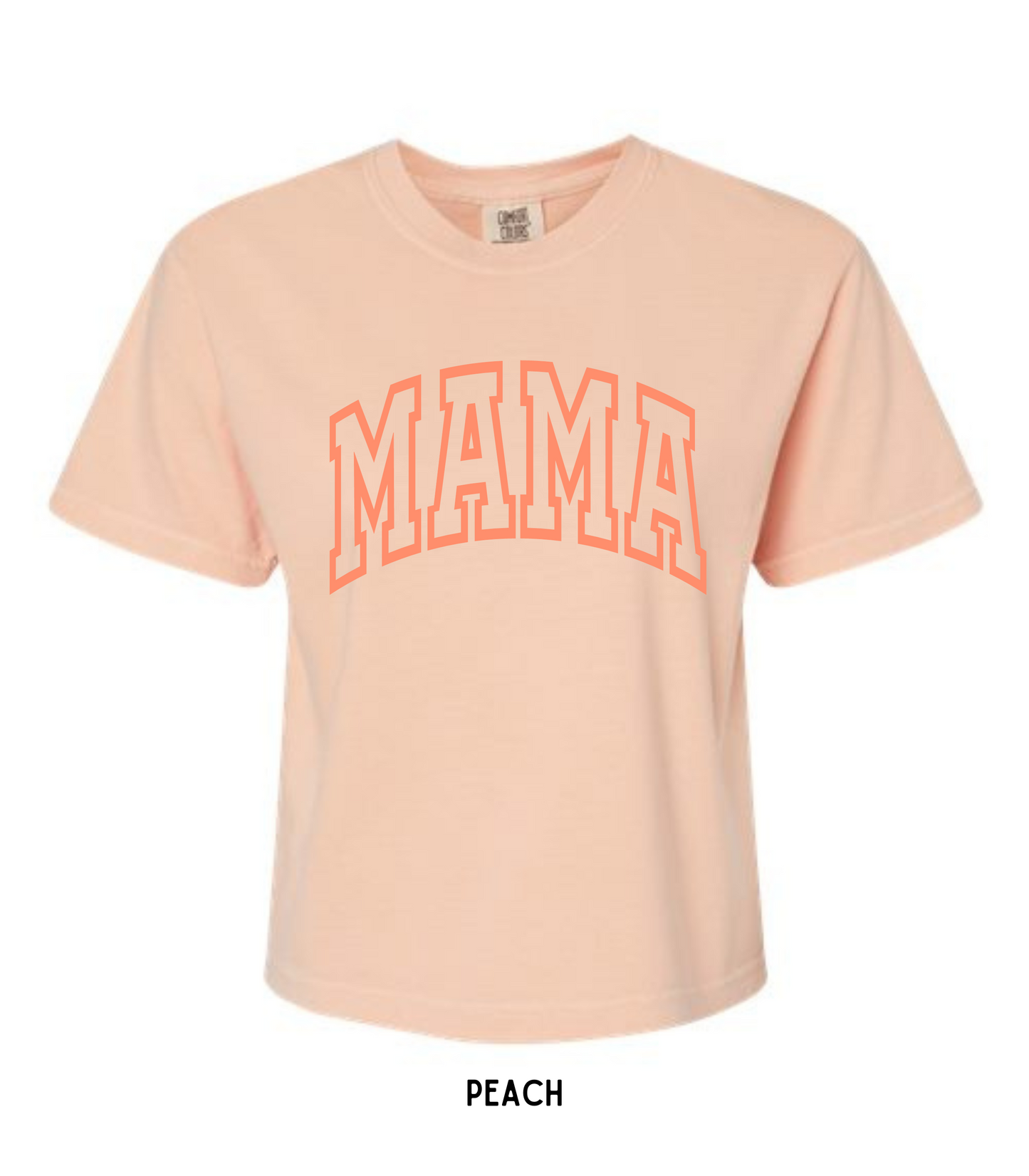 MONO-CHROME OUTLINE MAMA CROPPED TEE