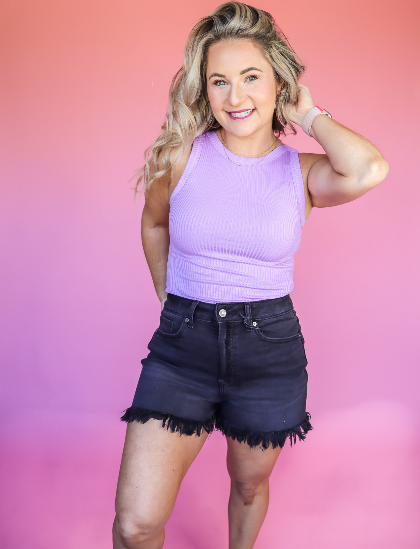 RESTOCK - LAVENDER HAZE EVERYDAY RIBBED TANK