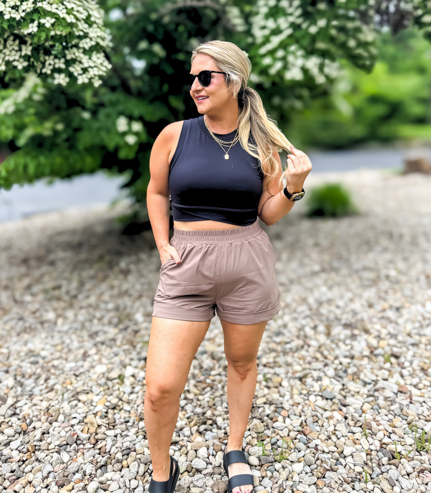 VENICE CROSSOVER ACTIVE TOP - BLACK