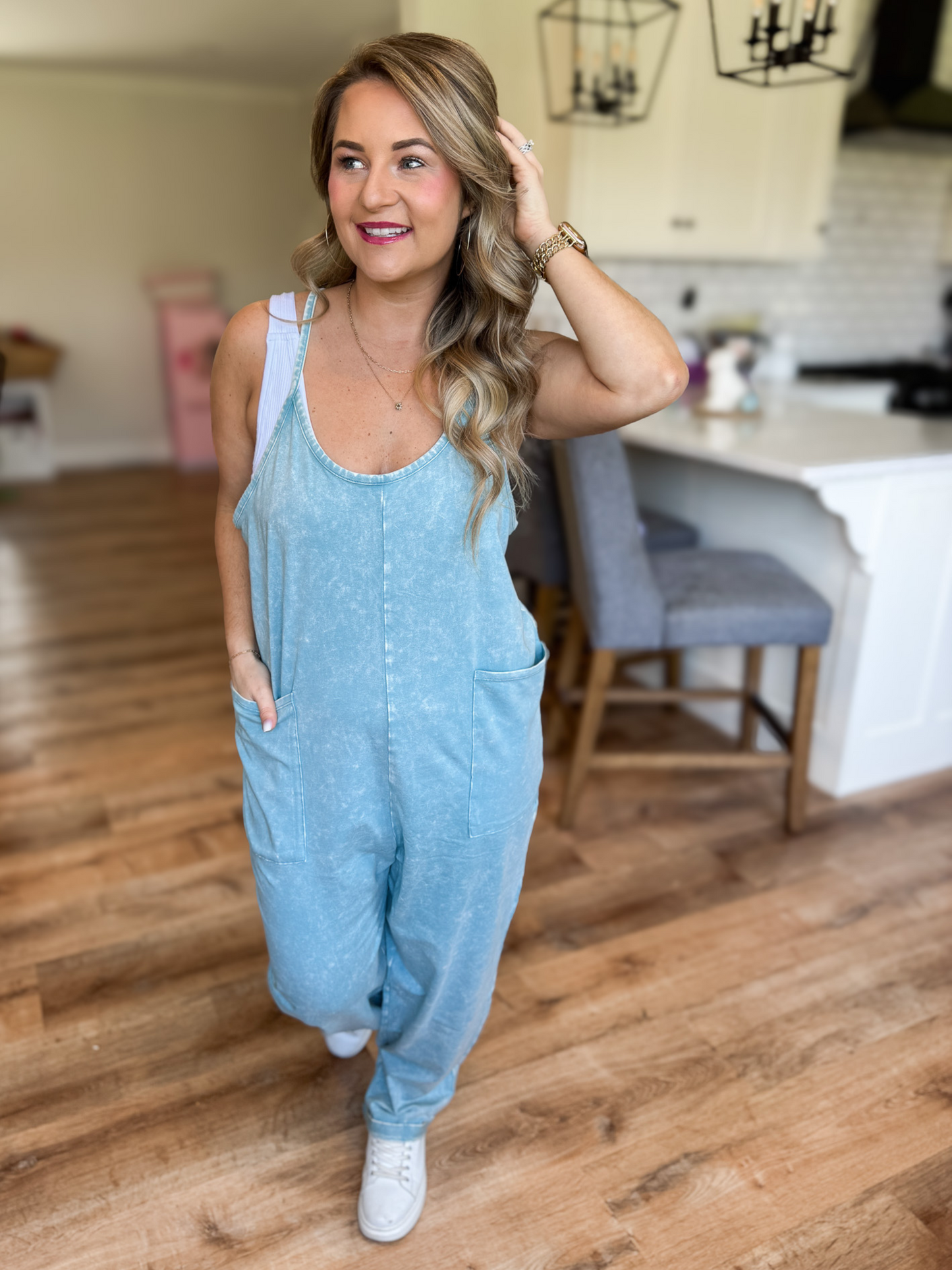 RESTOCK - APRIL SKIES MINERAL WASHED ROMPER