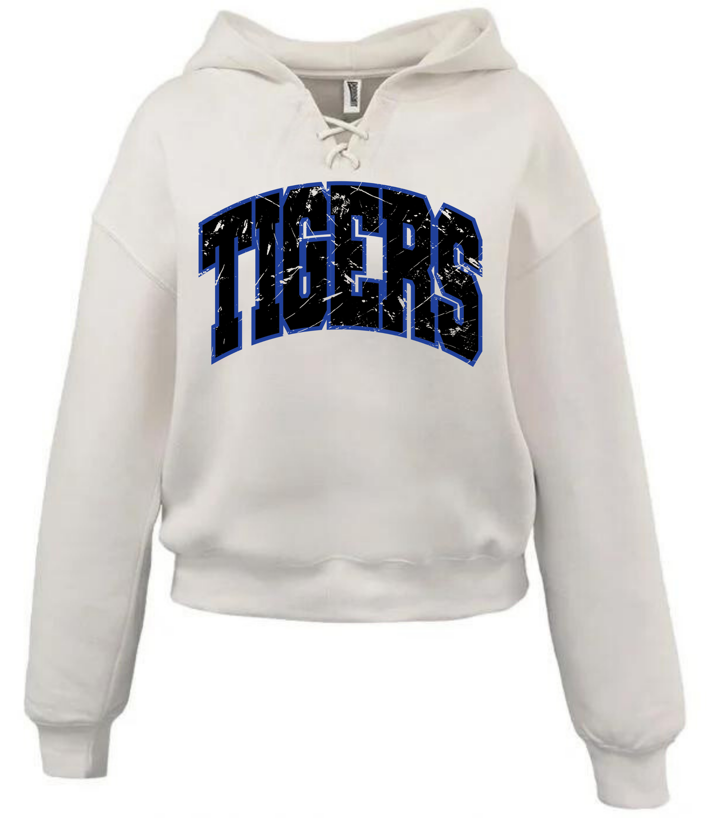 TEAM/MASCOT DISTRESSED TIE HOODIE STYLE