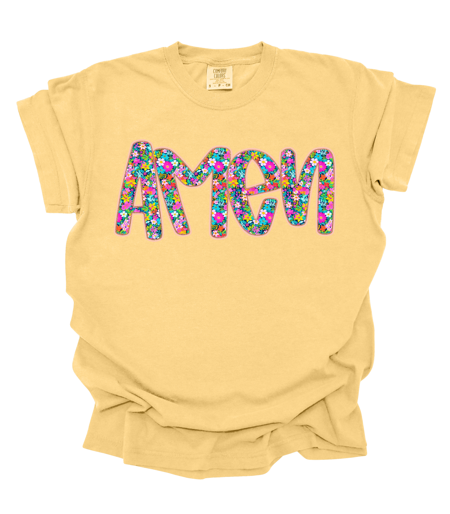 FLORAL AMEN TEE/CREW