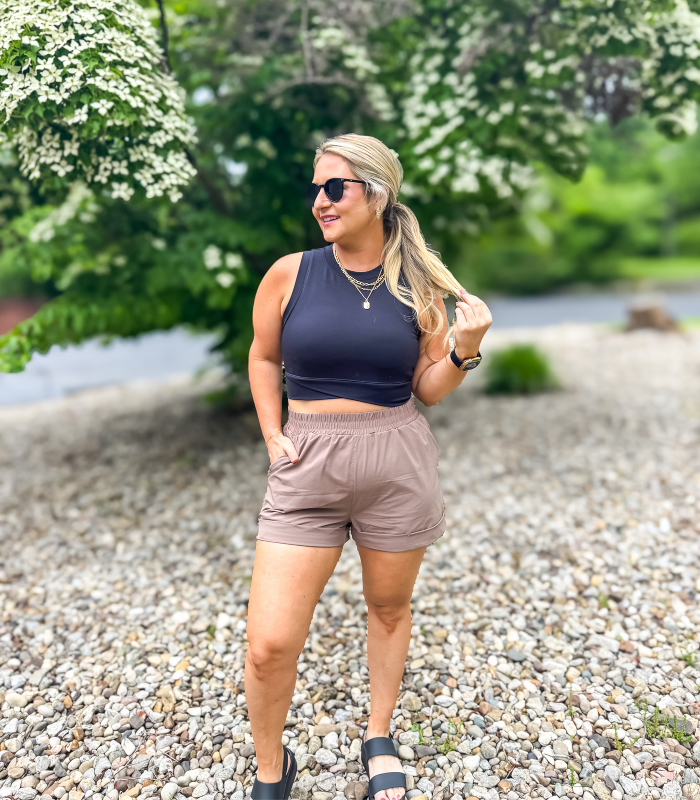VENICE CROSSOVER ACTIVE TOP - BLACK