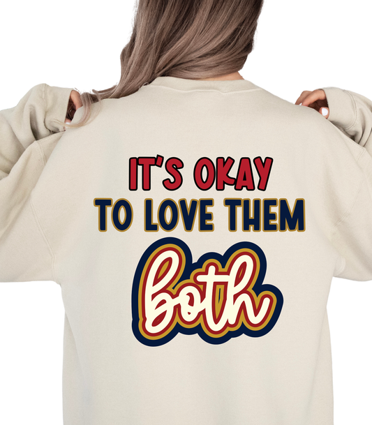 HOUSE DIVIDED BOW - IT'S OKAY TO LOVE THEM BOTH - FRONT BACK DESIGN
