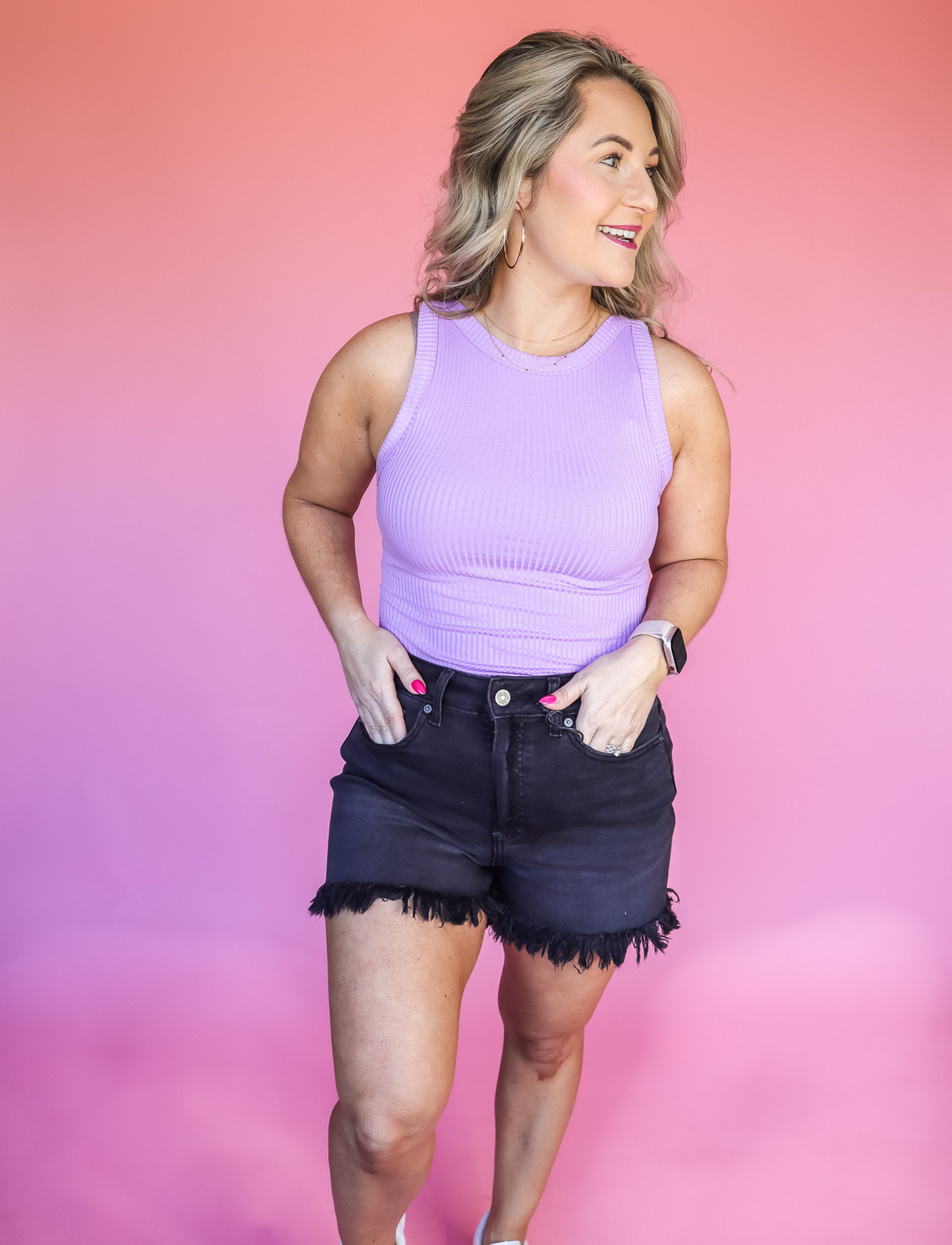 RESTOCK - LAVENDER HAZE EVERYDAY RIBBED TANK