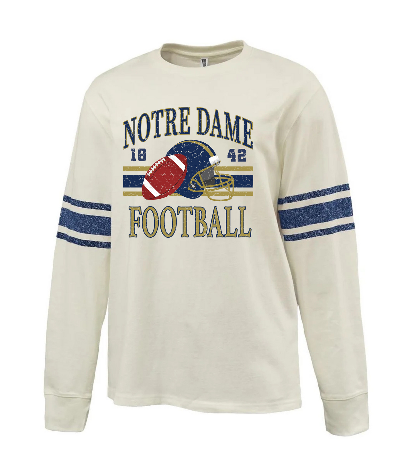 RETRO ARM STRIPES COTTON CREW